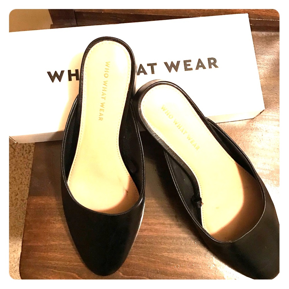 Black Mules Sz 8